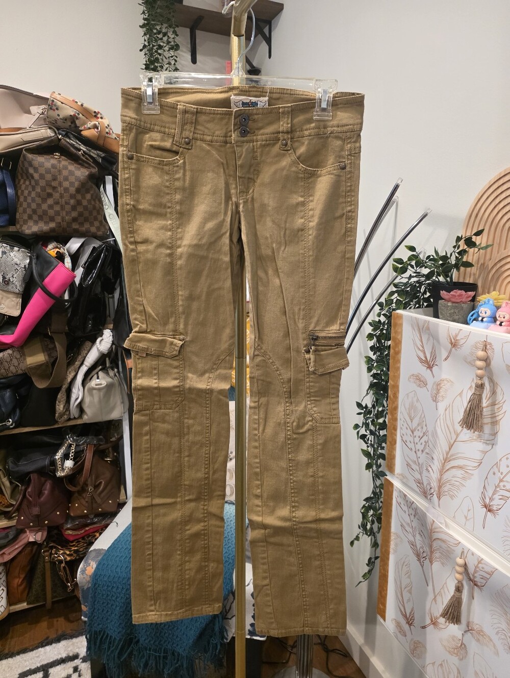 Vintage Low Rise Tan Cargo Pants